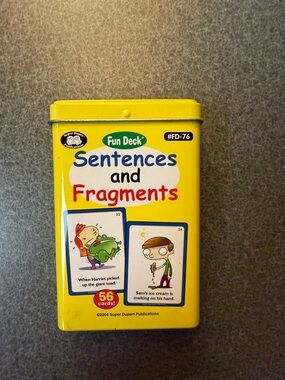 Fun Deck Sentences and Fragments Card Set - Yellow